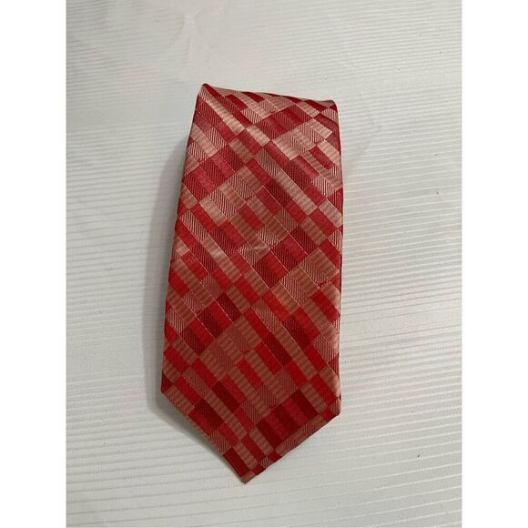 LANCEL PARIS Red Silk Tie Neck Tie - Picture 1 of 7